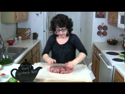 Turkey-Beef Spinach Roll