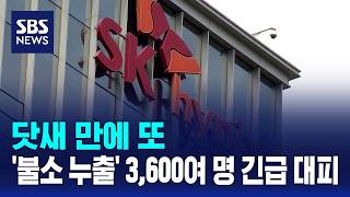 닷새 만에 또..'불소 누출' 3,600여 명 긴급 대피 / SBS