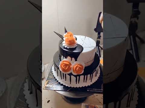 Chocolate 2tier cake🎂  FULL ICING VIDEO  #cake #chocolatecake #cakerecipe #kishancakechef #birthday 