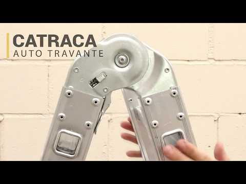 Escada de Alumínio Articulada 4x4 com 16 Degraus – Multiuso, Dobrável e Profissional BOTAFOGO-ESC0293 - Vídeo