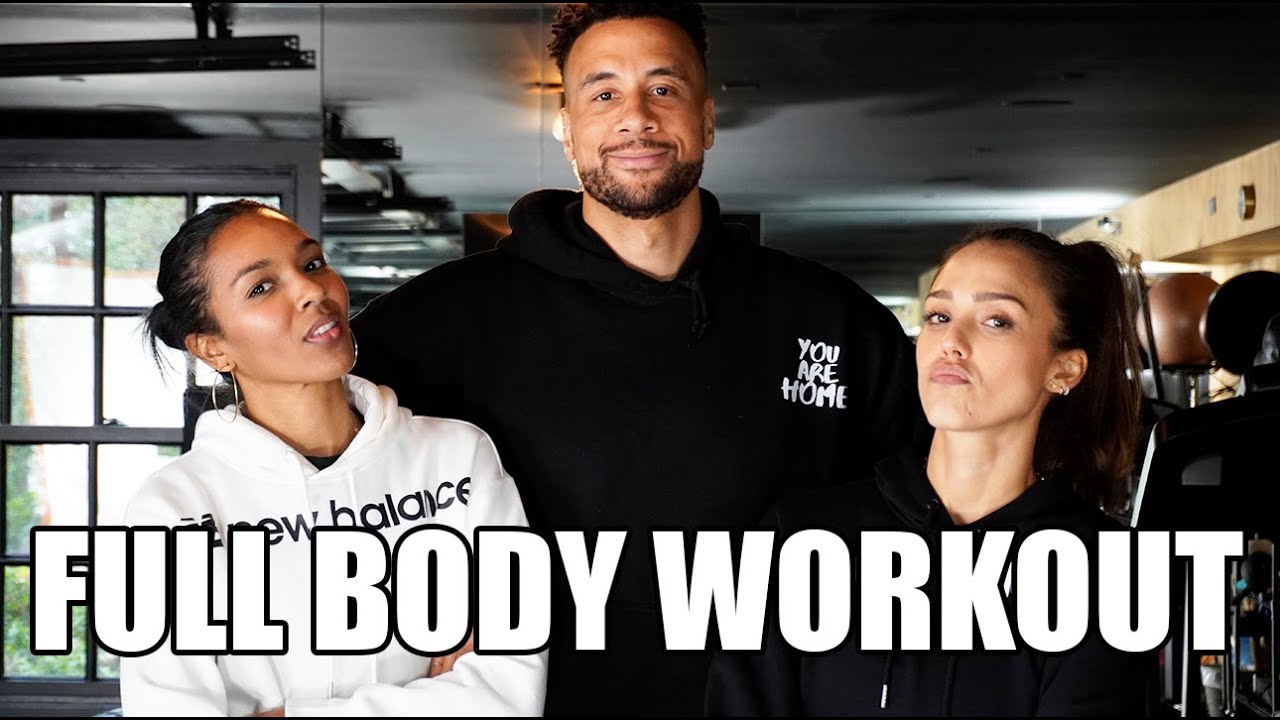 Full Body Booty Blasting Workout With Our Trainer Aaron! | Jessica Alba - YouTube