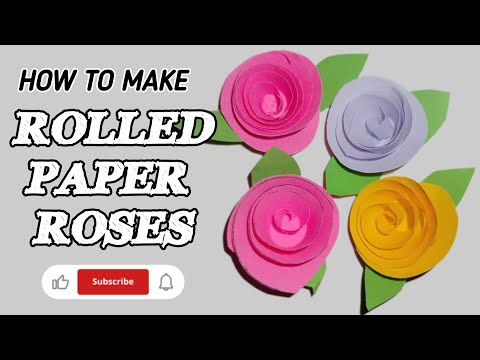 How to make ROLLED PAPER ROSES|Paper Craft Tutorial
