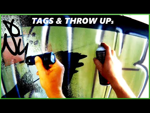 Graffiti TAGS AND THROW UPS on STREET in CITY and Roof Daytime TAGGING Tour Sucuk