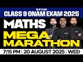 Class 9 Maths ONAM EXAM 2025 MEGA MARATHON Xylem Class 9