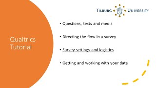 Qualtrics tutorial 5.2 The survey settings: Naming, storing IP address