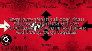 Three Days Grace - Strange Days (LYRIC VIDEO) [From the &quot;Outsider&quot; album 2018]