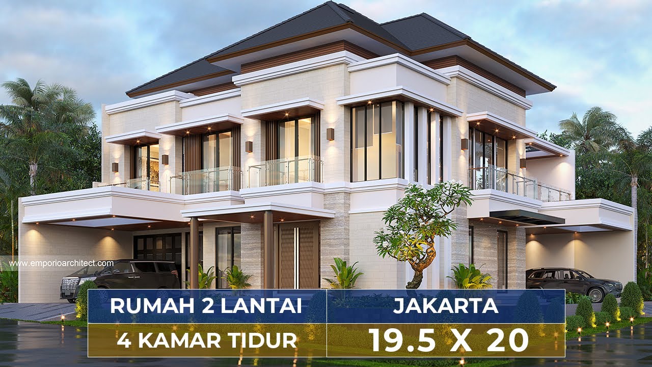 Video 3D Mr. RLY 1378 Modern House 2 Floors Design - Jakarta