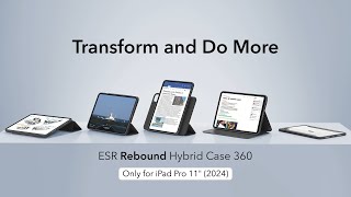 ESR Rebound Hybrid 360 Apple iPad Pro 11 (2024) Hoes Book Case Grijs video