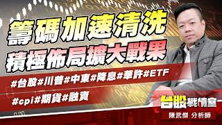 籌碼加速清洗、積極佈局擴大戰果#台股#川普#中東#降息#華許#ETF #cpi#期貨#融資｜小武哥投資事務所｜陳武傑 (圖)