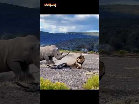 Rhino Lethal Strike: Lion Falls Victim 😱