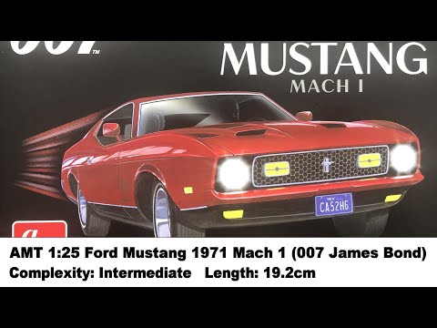 AMT 1:25 Ford Mustang 1971 Mach 1 (James Bond 007) Kit Review