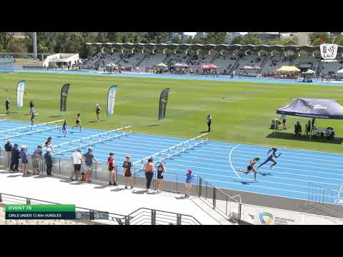 Girls Under 12 80m Hurdles H3 - 2020 State Combined Events Championships // LAVicTV
