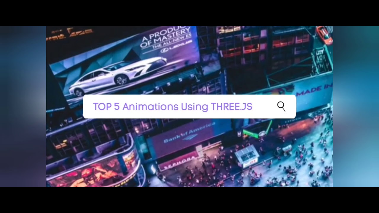 Top 5 Animations using Three.JS | Anime.JS | Javascript | HTML CSS Tutorial for beginners | jQuery