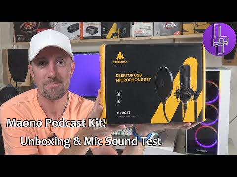 Maono AU-A04T Desktop USB Microphone Set! Unboxing & Mic Sound Test (UK 2020)