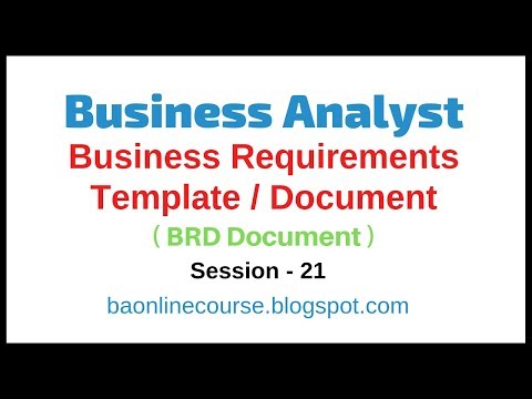 Business Requirements Template Tutorial | Business Analyst BRD Document | Sample BRD Template