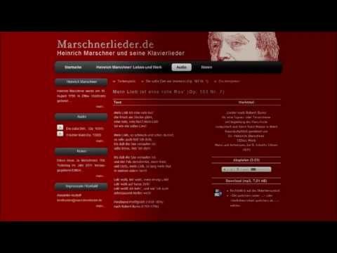 Heinrich Marschner: »Mein Lieb ist eine rote Ros'« (Op. 103 Nr. 7)
