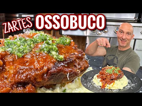 Ossobuco alla Milanaise with gremolata and mashed potatoes
