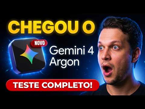LANÇOU o Gemini 4 Argon! Testei com projetos pesados no Gemini CLI