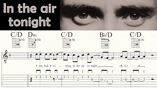 IN THE AIR TONIGHT | PHIL COLLINS | Guitar Lesson | TAB & Sheet Music | Chords, Melody & Lyrics