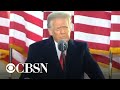 Trump defends record and says "we will be back" in farewell speech Trump defends record and says "we will be back" in farewell speech