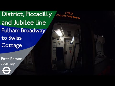 London Underground First Person Journey - Fulham Broadway to Swiss Cottage via Kensington & Green Pk
