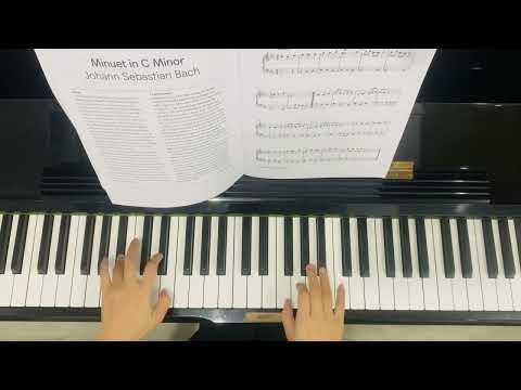 LCM Piano 2021-2024 Grade 2 List A1 Minuet in C minor Johann Sebastian Bach by Tinh