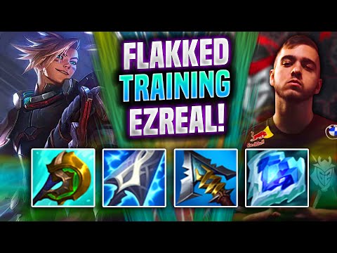 FLAKKED TRAINING SOME EZREAL! - G2 Flakked Plays Ezreal ADC vs Jinx! | Preseason 2022