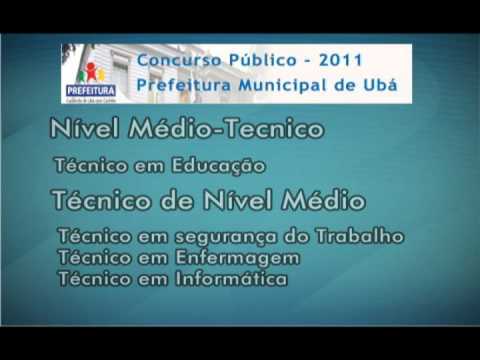 TV Viçosa - Concurso público da Prefeitura de Ubá