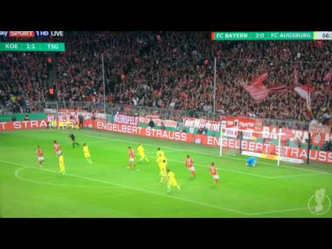 Thomas Müller verschießt Elfmeter - FC Bayern 2:0 FC Augsburg (Bayern Munich vs Augsburg DFB-Pokal)