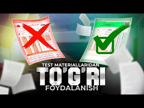 Test materiallaridan foydalanish