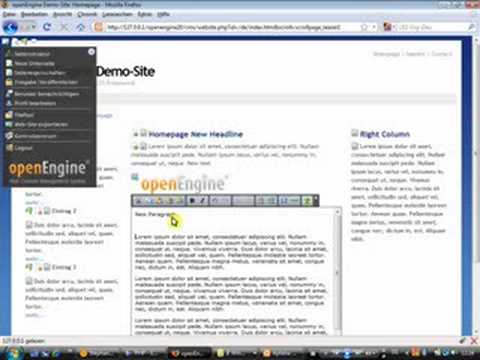 openEngine 2.0 RC 2 Inline Editing