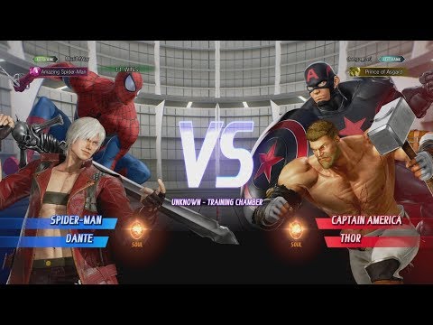 MVCI - SPIDER-MAN/DANTE VS CAPTAIN AMERICA/THOR!