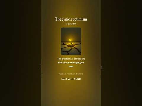 The cynic’s optimism 1