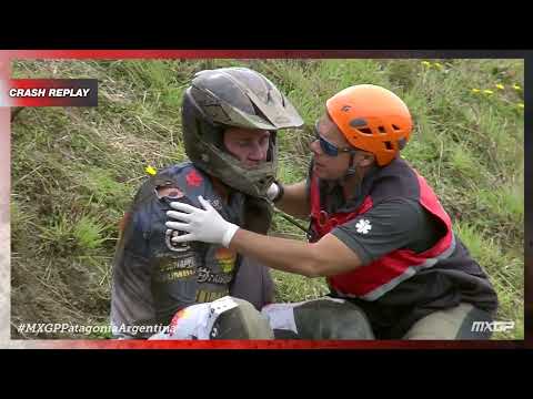 Van de Moosdijk Crash | MX2 Qualifying Race | MXGP of Patagonia Argentina 2022 #MXGP #Motocross