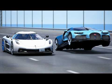 10,000 HP!!! Bugatti Tourbillion vs Koenigsegg Jesko Absolut | DRAG & TRACK RACE