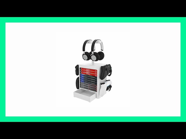 Vídeo relacionado con RIXOW Soporte Multifuncional de Almacenamiento de Juegos, Rack de Almacenamiento en Disco de 10 Juegos con Cajón, Soporte para Controlador Auricular Compatible con PS5 PS4 Xbox Series, Gris Claro