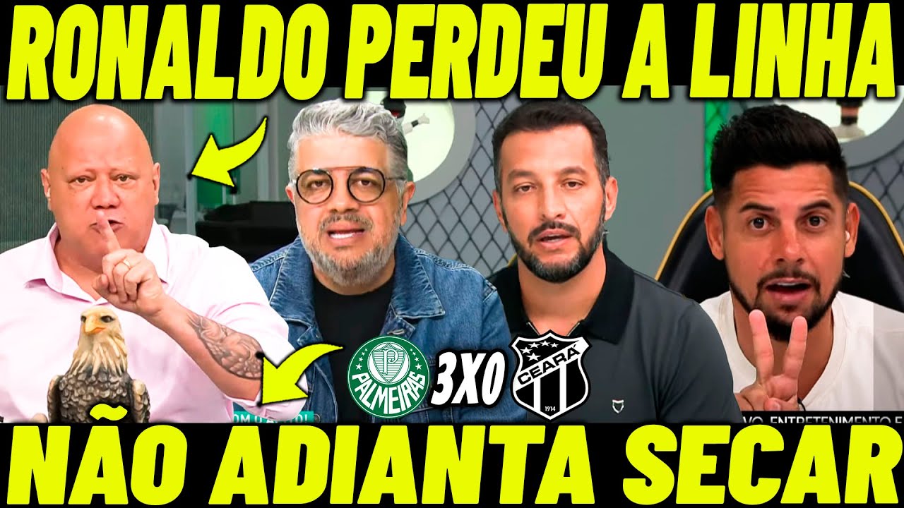 RONALDO PERDEU A LINHA COM A VITÓRIA DO VERDÃO! CHORA SECADOR! PALMEIRAS ATROPELOU!