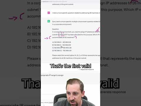 Answering CCNA Questions posed by ChatGPT: A Corporate Subnet Range #shorts #subnetting #ccna