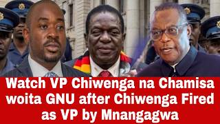 Watch VP Chiwenga na Chamisa woita GNU after Chiwenga Fired as VP by Mnangagwa