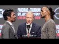MANNY PACQUIAO & KEITH THURMAN GO FACE TO FACE AT FINAL PRESS CONFERENCE 3 DAYS BEFORE FIGHT