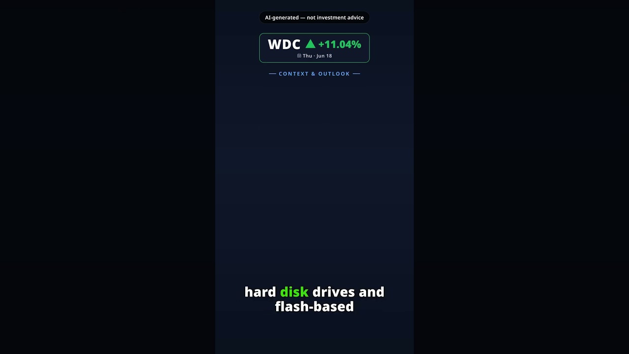 Why Is Western Digital Stock Soaring Today? WDC +11.04% (Jun 18) — Five Day Winning Streak