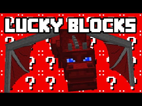 Minecraft RED LUCKY BLOCK BOSS CHALLENGE! RED DRAGON!