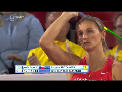 Barbora Špotáková  první pokus na ME Zürich 2014