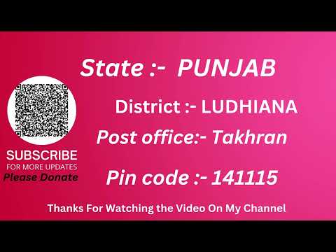 Punjab Ludhiana Takhran Ka pin code 141115 / Ludhiana Takhran ka post office