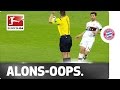 Pass Goes Wrong - Xabi Alonso Hits the Referee