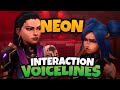 Valorant - Neon Interaction Voice lines With Other Agents