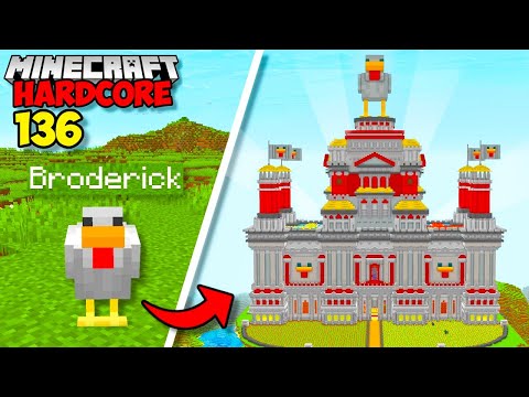 I Built my Pet Chicken An ENTIRE CASTLE In Minecraft Hardcore