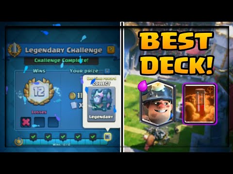12 WINS IN LEGENDARY CHALLENGE WITH MINER POISON CYCLE | Clash Royale