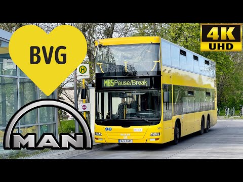 [BVG Berlin: M85 S Lichterfelde Süd to S+U Hauptbahnhof] MAN Lion’s City DD NeomanA39 ND313 Metrobus