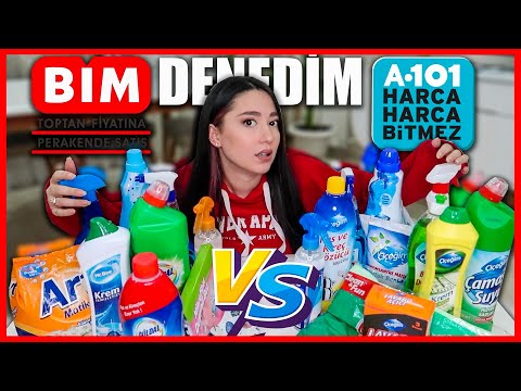 BİM vs A101 TEMİZLİK ÜRÜNLERİNİ TEK TEK DENEDİM! 🧼ÇOK ŞAŞIRDIM! 🙊TEMİZLİK & GÜNLÜK VLOG